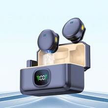 Professional Wireless Lavalier Microphone For Smartphone, Plug-Play Wireless Microphone With Digital Charging Case For Video/Audio Recording, Clip On Lapel Mic With Magnetism For Interview/Vlog/Teaching (Random Shipment Of New And Old Models) - Black-beige - View 6