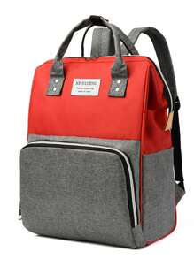 Mochila Multifuncional Bolsa de Fraldas, Bolsa de Mamãe Casual de Grande Capacidade