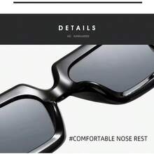 3 件套塑料镜框夏季海滩时尚眼镜方形墨镜