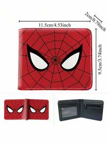 漫威蜘蛛侠超级英雄配饰零钱包，短款钱包卡包，圣诞节假日礼物，送给家人和朋友 - 彩色 - 查看 3