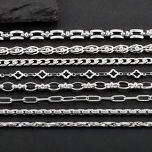1-Meter 304 Stainless Steel Chain, Various Styles Of Cuban Chain, Fashionable And Simple Decorative Chain, Diy Necklace, Bracelet, Jewelry Accessories - Various Styles Of Chains - View 9
