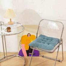 1pc Linen Fabric Seat Cushion, Tatami Mat Cushion, Office Chair Cushion, Bench Cushion, Buttock Cushion, Winter Super Warm Cushion, Festival Cushion Gaming Chair Car Seat Cushion Chair Pillow - Multicolor - View 5