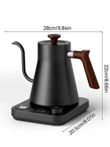 Brutelle 电鹅颈壶咖啡壶恒温电水壶热水锅炉倒茶壶 1200 瓦快速加热电茶壶自动关机一键保温不锈钢材质 900 毫升黑色适用于家庭厨房咖啡角 - 黑色 - 查看 10