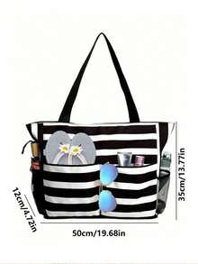 1个沙滩包，可兼作泳池包。配有密封袋和多个口袋。这款沙滩包采用拉链设计，防水防潮。三层防水家庭沙滩包，带湿物袋——是泳池、健身房、购物和旅行的理想之选。 - 彩色 - 查看 5