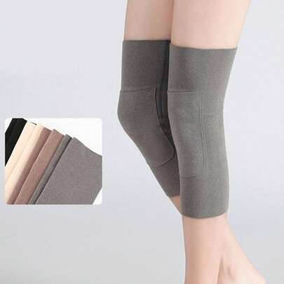 1 paar dunne, warme kniebeschermers, onzichtbare, antislip, warme fleece, katoenen kniebeschermers met stippen en een zakje voor een zelfverwarmende patch, elastische kniebeschermer voor mannen en vrouwen, ademend, dun model, geschikt voor lente, herfst en winter, kerst- en verjaardagscadeau