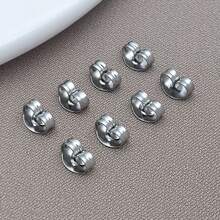 50 chiếc ốc tai bằng thép không gỉ hình bướm, khóa phẫu thuật, không gây dị ứng, dùng cho trụ để làm đồ trang sức - Nhiều màu - Xem 11