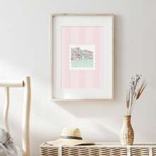 1pc Vintage Striped Countryside Style Wall Art, Whimsical Retro Cat Canvas Print Painting, Farmhouse Decor For Kids Room, Bedroom, Living Room Or Office, Retro Aesthetic Poster, Gift For Her, Framed Or Unframed Option