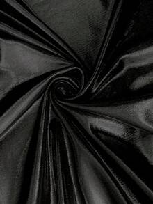 Vestido de tirantes asimétrico brillante de unicolor para mujer de talla grande