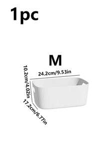 1pc/2pcs/3pcs Creamy Desktop Storage Box, Cosmetics, Miscellaneous Items, Snacks, Toys, Organizing Basket, Rectangular Storage Basket, Storage Box, Storage Box