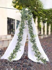 1. Ghirlande di foglie artificiali, utilizzate per decorare le foglie delle viti per San Valentino, adatte per matrimoni, feste e decorazione della casa, viti verdi finte per la pioggia e la decorazione della casa, San Valentino, regali. 2 pezzi / 4 pezzi - 315 in * 30 in Veli da sposa bianchi per arco, tessuto drappeggiato per arco da matrimonio, veli per arco da matrimonio per cerimonie nuziali