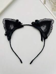 2 Stück neue Spitzen Katzenohren Haarband Accessoires, geeignet für Valentinstag, Date, sexy Mitternachtsparty, Kerzenschein Dinner, Nachtleben, Paare, täglicher Gebrauch Halloween Kostüm