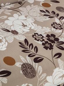 1 件印花荷叶边弹力沙发套，防尘防污，弹力全包裹沙发保护套，家居装饰，可机洗 - 咖色 - 查看 9