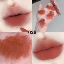 1pc Gege Bear Glossy & Matte Finish Lip Gloss, 5 Color Options, Long-Lasting, Moisturizing, Velvet Texture, Brightening