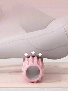 Pink Foam Yoga Massage Roller, Used For Muscle Relaxation And Flexibility - Texture Surface Deep Tissue Massage, Very Suitable For Yoga, Pilates And Fitness Exercise, Yoga Accessories | Texture Roller | Lightweight Roller, Yoga Accessories