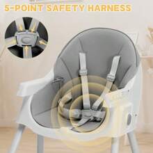 SUNROAD Iron Tube + Plastic Foldable 3 In 1 Baby Chair Gray BHC001