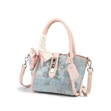 多巴胺少女配色新款中国风刺绣波士顿包女2025春夏新款枕头包单肩包斜挎包手提包