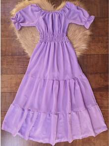 Tween Girls Dresses - Violet Purple - View 2