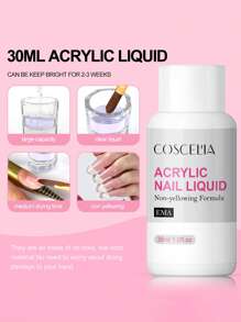 COSCELIA Acrylic Nail Kit For Beginners: With Everything Gel Polish Kit With UV Lamp Acrylic Nail Set With Glitter Acrylic Powder Complete Starter Kit Acrylic Nail Supplies