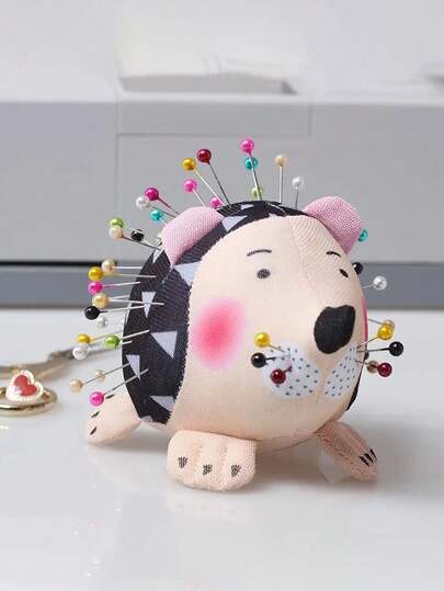 1pc Cute Pin Cushion Pin Cushion Hedgehog Shape Soft Fabric Pin Cushion Round Pins Quilting Holder Women Sewing Craft Tools