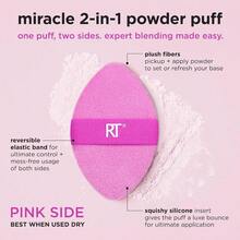 Real Tecniques Miracle 2In1 Powder Puff 4 Pack DualSided Full Size Makeup Blending Puff E Elastic Band Makeup Sponge And Powder Puff  Liquid Cream And Powder Puc CrueltyFree - Nhiều màu - Xem 4