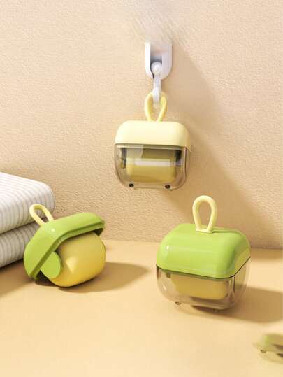 1pc Fashionable Cube-Shaped Portable Washable Mini Lint Remover, Painless Hair Removal, Cleaning Dust & Debris, Compact & Handy Design