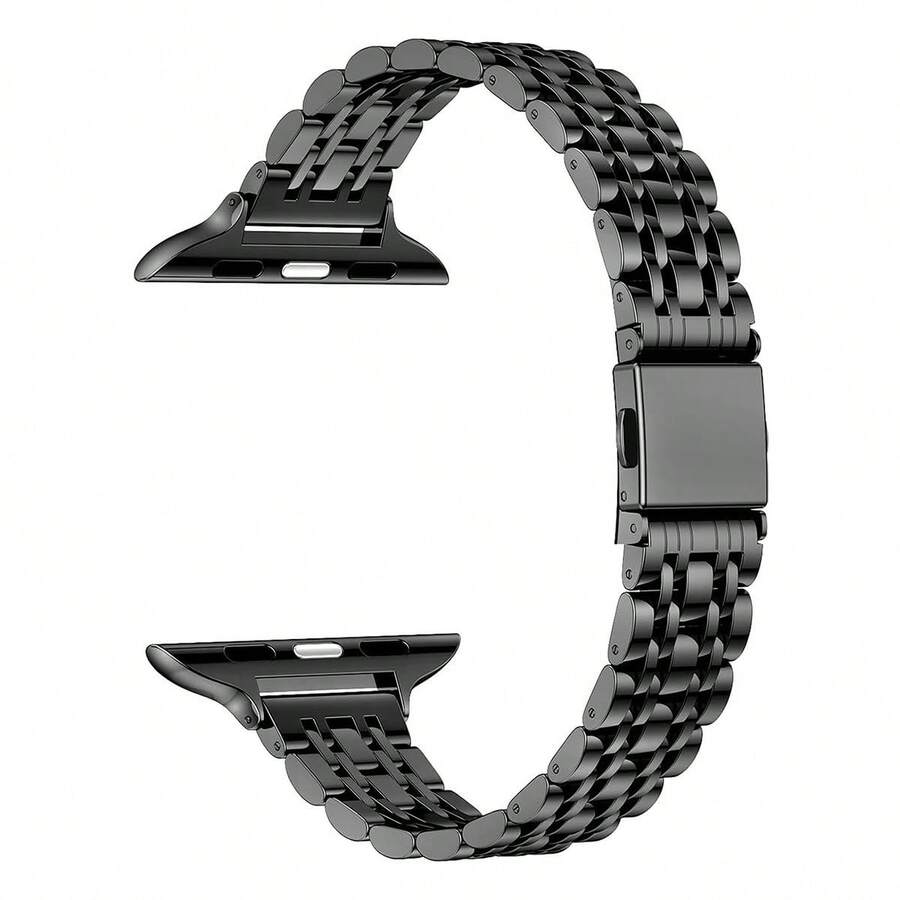 1条男女通用不锈钢表带，兼容 Series 1-9、Series 10、Series 11 Ultra、Series 2和SE，金色/银色可选，附带拆卸工具，方便调节。