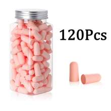 10/24/60/120个聚氨酯慢回弹防噪音耳塞，适用于听力保护、睡眠学习和大声活动