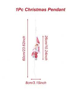 1 Stück Weihnachtsmann Christbaumschmuck, Weihnachtsanhänger mit Schnur, Kletterseil, Fröhliche Weihnachten Dekoration, Weihnachtsbaum Deko, Heimdekoration, Weihnachtsdekoration