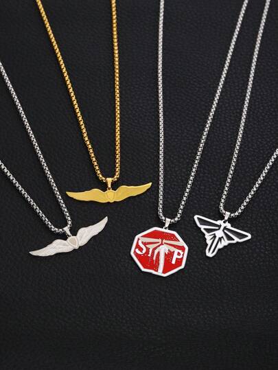 1 pezzo Bracciale di The Last of Us Parte 2 per uomo, con ala di Lucciole e segnale di avvertimento dell'infezione da Cordyceps, gioiello da cosplay, must-have per i fan di TLOU, regalo perfetto per gli appassionati di Ellie e Joel