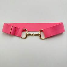 1 件可调节弹性腰带金属扣时尚服饰配饰女式腰带 2024 夏季、秋季、万圣节 - 彩色 - 查看 40