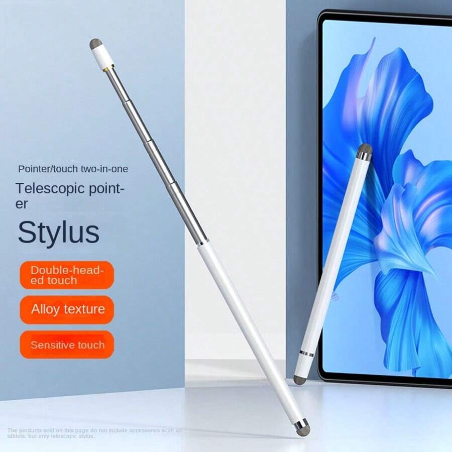 TODXARZC Handwriting Stylus Touch Pen For Phone Tablet Learning Machine Capacitive Pen Retractable Touch Pen Universal Whiteboard Pointer All-In-One Blackboard Touch Pen Editing Photo Editing Drawing Starry Fiber Retractable Teaching Pointer Touch Stylus Touch Pen - White - View 1