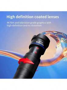 36X Telescope Mobile Phone Lens Photography Zoom Lens For Cell Phone Camera Mobile Microscope For Phone Lenses - 黑色 - 查看 2