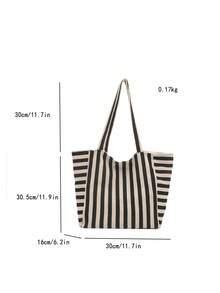 Bolso de Hombro/Axila para Mujer, Casual, Minimalista, Espacioso, Ligero y Versátil - Negro 3 - Ver 5