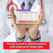 1pc ECG Self-Measurement Ruler Pocket Card, 4 Styles, Simple & Practical Pocket Card For Multiple Groups
