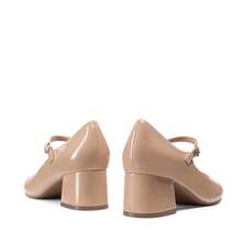 Women's Mary Jane Pumps Low Heel Dress Shoes Closed Round Toe Comfortable Wedding, Office, Party & Casual Work Shoes - 杏色 - 查看 8