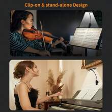 Yogle LED Clip-On Leselicht, 3 Farbtemperatur-Modi und 5 Helligkeitseinstellungen, USB-Aufladung, stufenlos dimmbar mit 360° flexiblem Leseleuchte, tragbare Clip-On Leuchte für Büro, Nachtlektüre