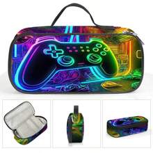 Piórnik unisex z motywami gier, wielowarstwowy nadruk, duża pojemność, podzielone przegródki, odpowiedni do nauki