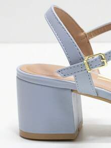 Women's Sandals With Thick Low Heel, Simple, Colorful, Comfortable, With Buckle, Vizzano - 6291.900 - màu xanh da trời - Xem 5