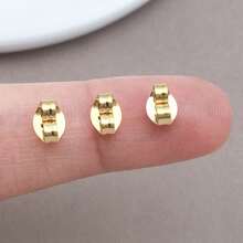 50 chiếc ốc tai bằng thép không gỉ hình bướm, khóa phẫu thuật, không gây dị ứng, dùng cho trụ để làm đồ trang sức - Nhiều màu - Xem 5