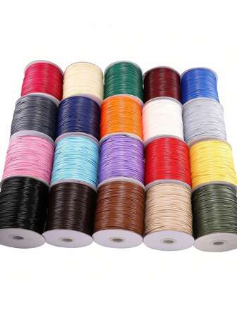 10M/393.7Inch Multi-Colored Waxed Thread Made Of, Rubber Pendant Cord, Leather String For Necklaces, Bracelets, And Woven Cords