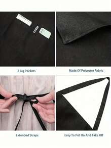 1pc Customized Chef Apron, Adjustable Funny Apron, Unisex, Birthday Gift, Father's Day Gift, Suitable For Him/Her, Housewarming Gift, Breathable, Lightweight, Washable, Cute, Shiny, Soft, Comfortable, Elegant, Customizable, Personalized, Unique, Suitable For Gifting To Him, Her, Boyfriend, Girlfriend, Dad, Mom, Family, Friends - Multicolor - View 4