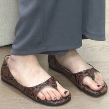 Women Flat Sandals - 螢光綠 - 查看 7