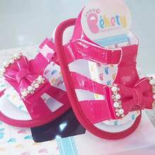 Baby Sandal / Comfortable / Girl / Soft Sole / Various Colors / Ideal For First Steps - Num: 13 To 18 - Bow And Pearl - 紅色 - 查看 2