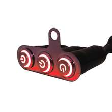 KINGMOTO Switch 3 en 1 para motocicleta de aluminio - Rojo - Ver 1