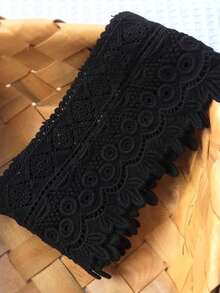1 Yard Lace Embroidery Water-Soluble Floral Trim, 9cm Wide, DIY Clothing, Dress, Sweater Hem Decoration - Multicolor - View 6