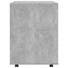 Larryhot Mobiletto con ruote grigio cemento 60x53x72 cm in legno ingegnerizzato, bello e pratico, ideale per riporre oggetti e decorare la casa - Grigio - Visualizzare 6