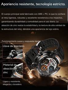 EFFEOKKI Men's 2-In-1 Smart Watch (With Earbuds) - Zinc Alloy Bezel, 1.46" Touchscreen, Supports Wireless Calling, Music Playback, NFC, Multiple Sports & Health Tracking Functions, Compatible With IOS/Android - D13/Black Strap/Zinc Alloy Bezel - View 4