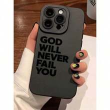 Slogan Pattern Liquid Silicone Mobile Phone Case Full-Body Protection Shockproof Anti-Fall TPU Soft Rubber Case Compatible With IPhone 11/12/13/14/15/15pro/15 Plus/15 Promax/X/Xs Max/11pro/12pro/13pro/14pro/11promax