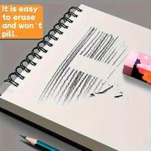 Premium Black Art Sketchbook - Spiral Bound, Thick Paper Pages, Suitable For Drawing And Sketching, Available In Bulk Packs, A4 And 8K Sizes, Art Student Supplies, Practical Design,For School Supplies,Back To School - Black Cover - View 6