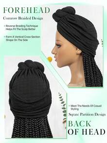 30 英寸编织假发带头带，时尚编织假发头带式假发，易于打理的女士假发头带 - 彩色 - 查看 7